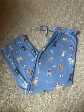 Blue Dog Print Pajama Pants, Pixielane 11/12 unisex